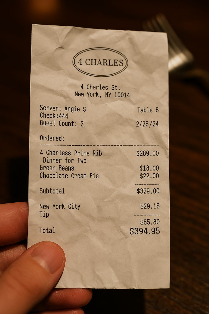 Original single receipt